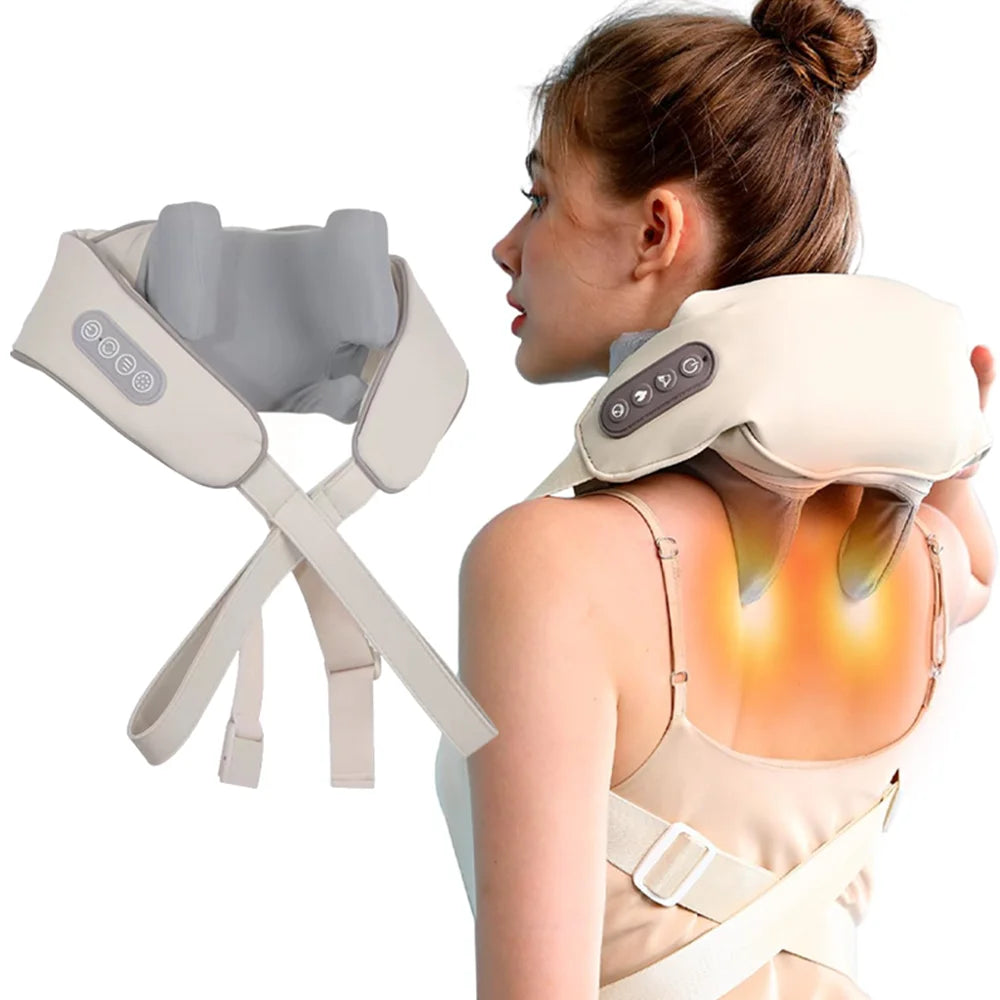 U-Shaped Multi-Functional Kneading Massage Cape for Cervical Spine, Shoulders & Back